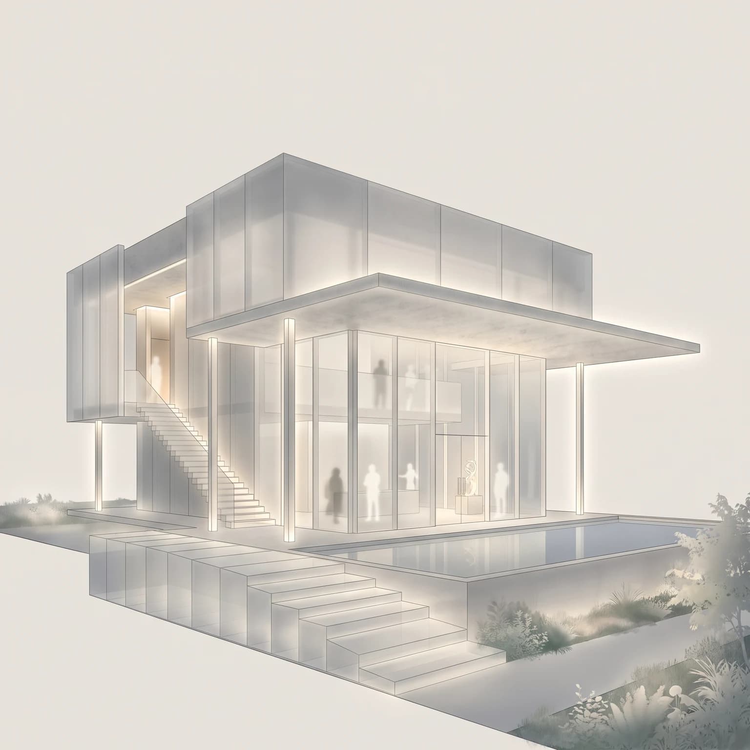 A translucent envelope