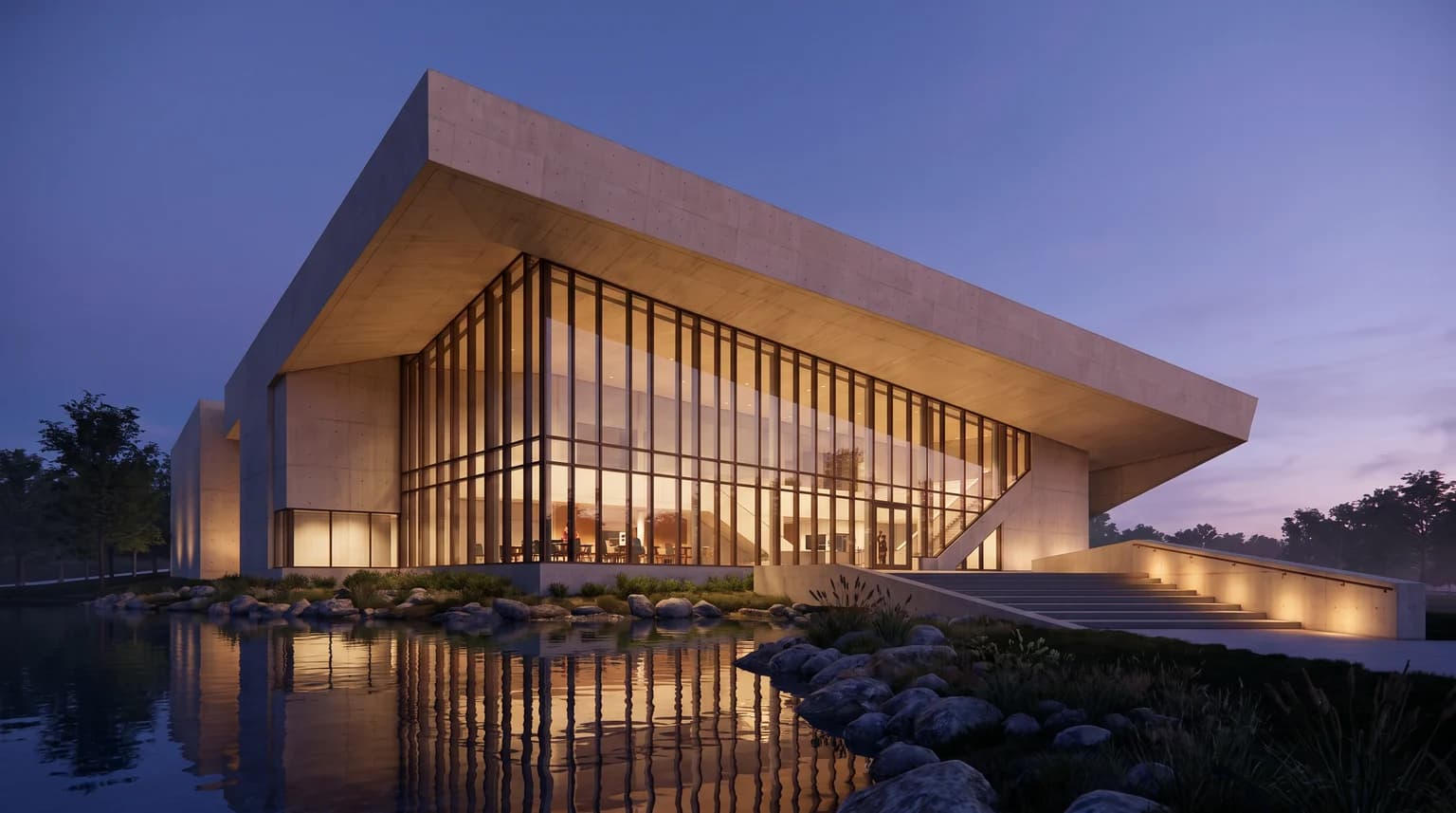 Dusk architectural workflow result