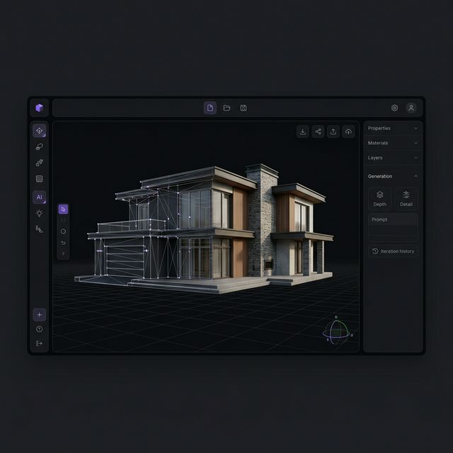 AI 3D Model Generation Workspace